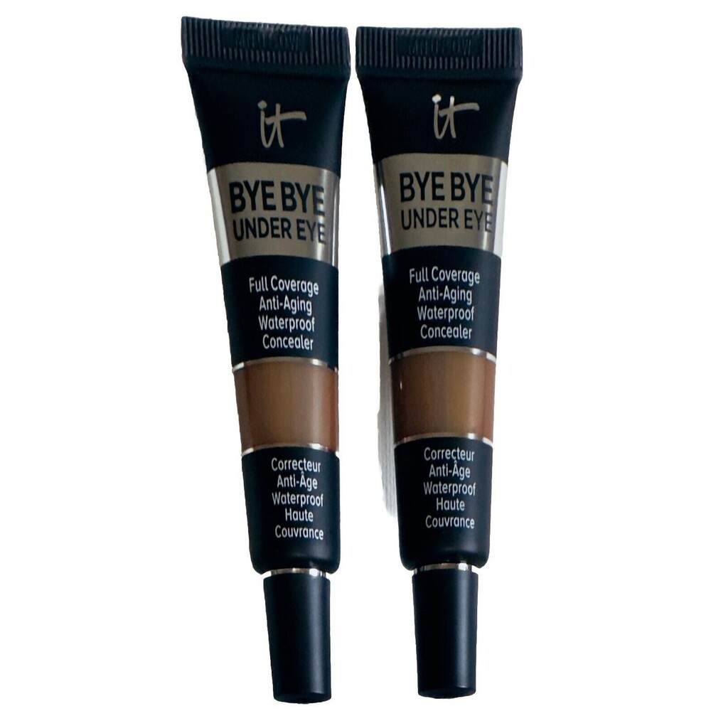 2X- IT Cosmetics Bye Bye Under Eye Concealer 43.0 DEEP HONEY NEW Unsealed .40 oz